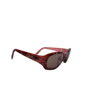 Maui Jim Sunglasses Punchbowl MJ219 12 Pink Brown Woodgrain 54-17-135 Italy
